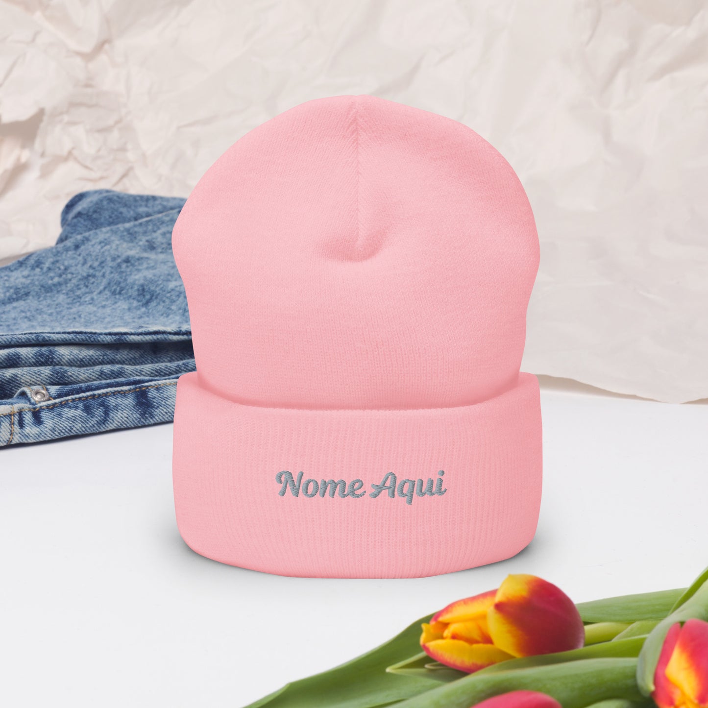Gorro com Bainha Personalizado com Nome Bordado- Confortável e Elegante | Prendas Personalizadas