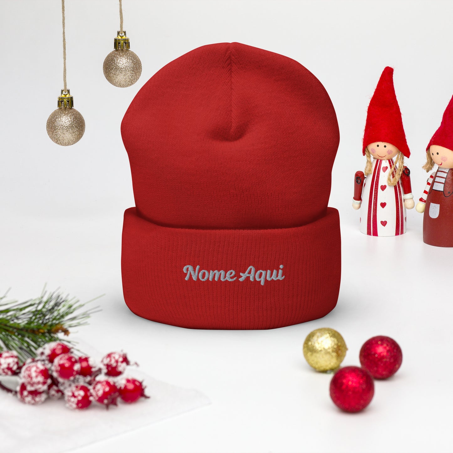 Gorro com Bainha Personalizado com Nome Bordado- Confortável e Elegante | Prendas Personalizadas