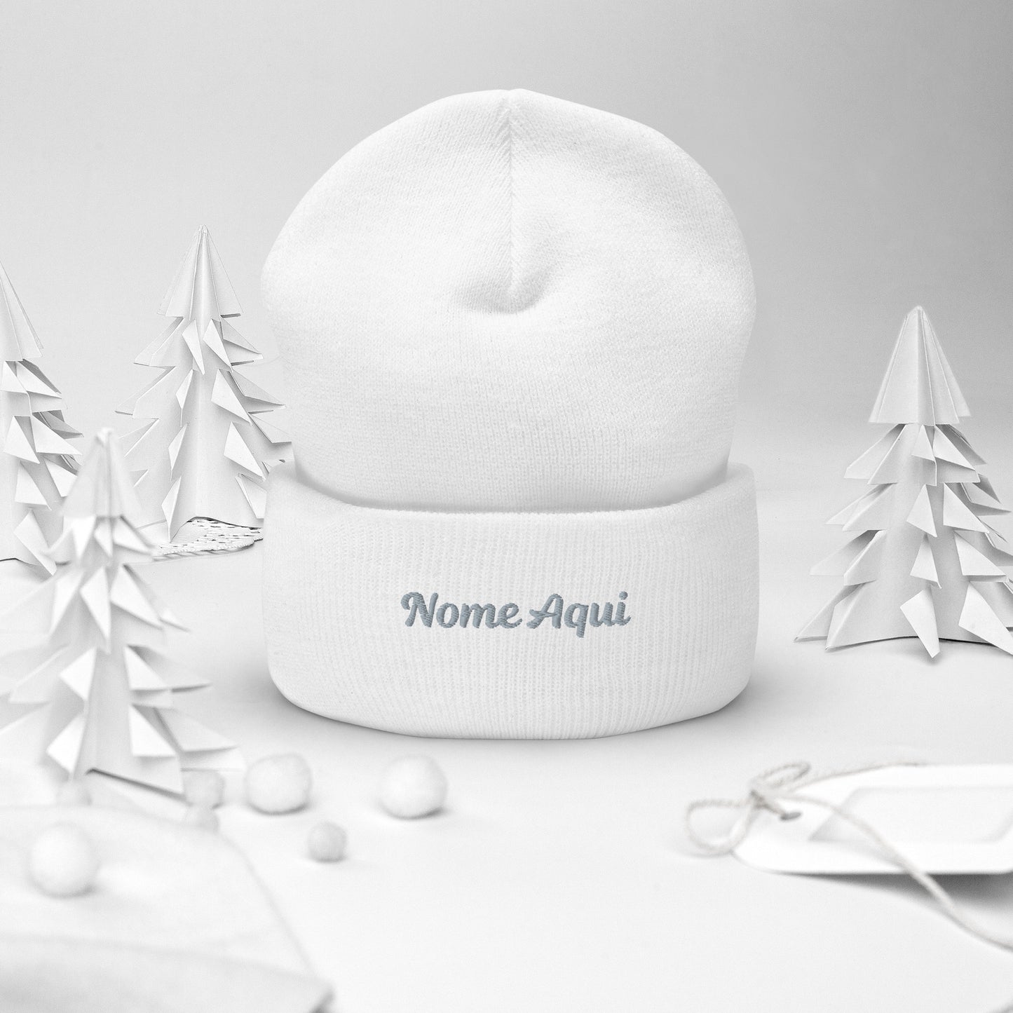 Gorro com Bainha Personalizado com Nome Bordado- Confortável e Elegante | Prendas Personalizadas