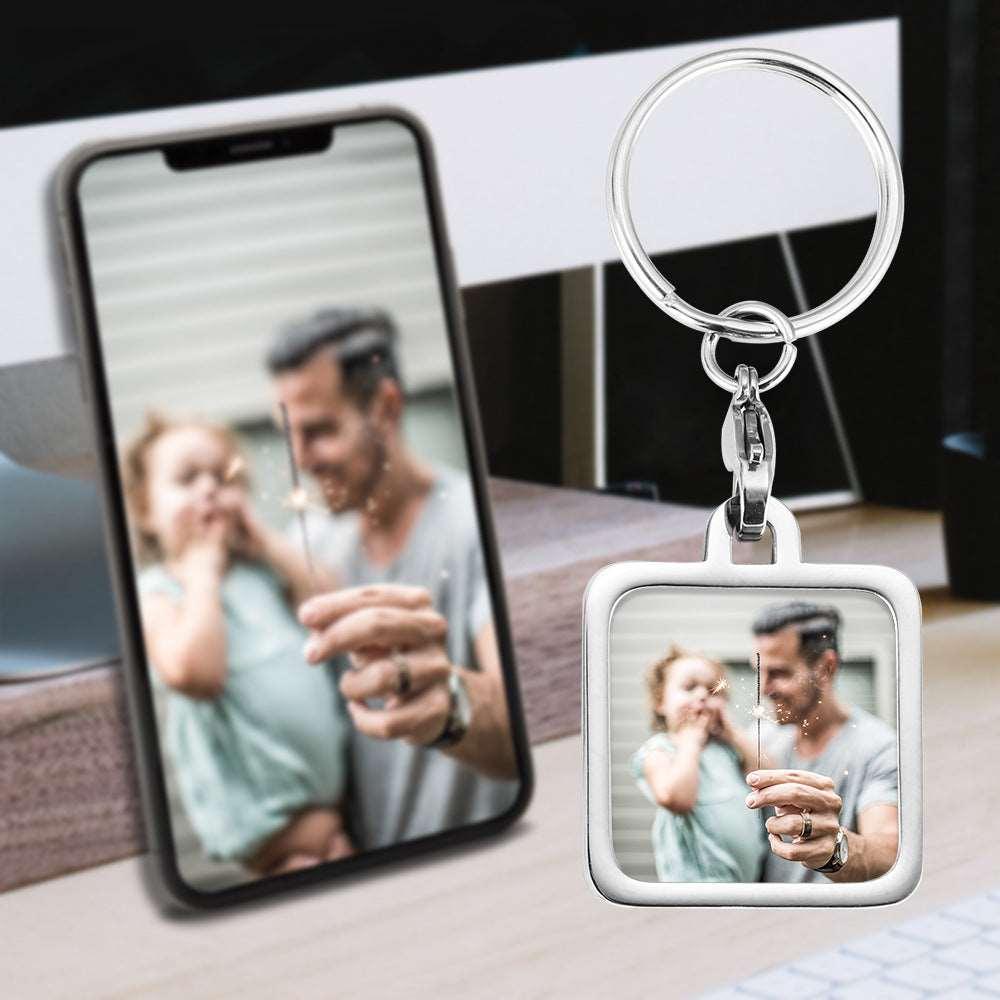 Porta Chaves Personalizado em Aço Inoxidável com Foto – Presente Criativo e Único