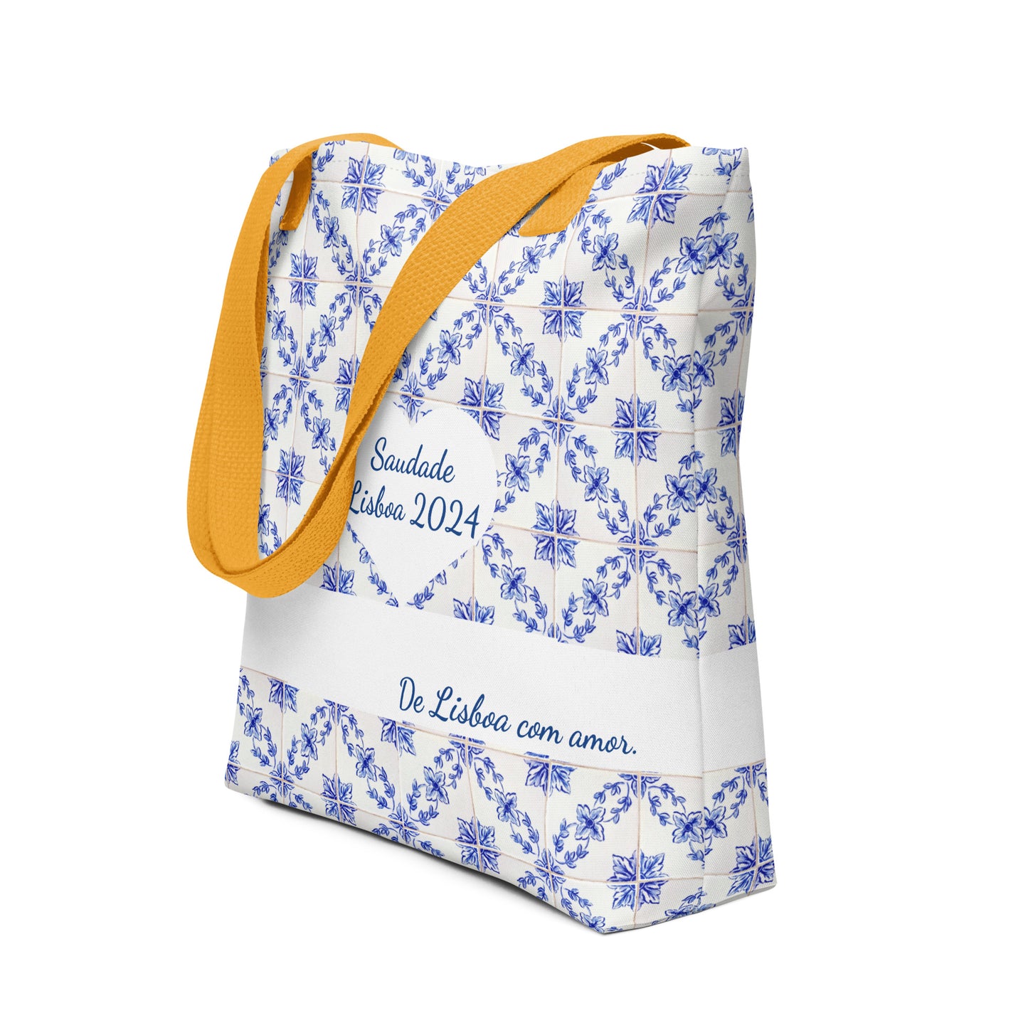 Tote Bag Azul e Branca - "Saudade, Lisboa 2024"