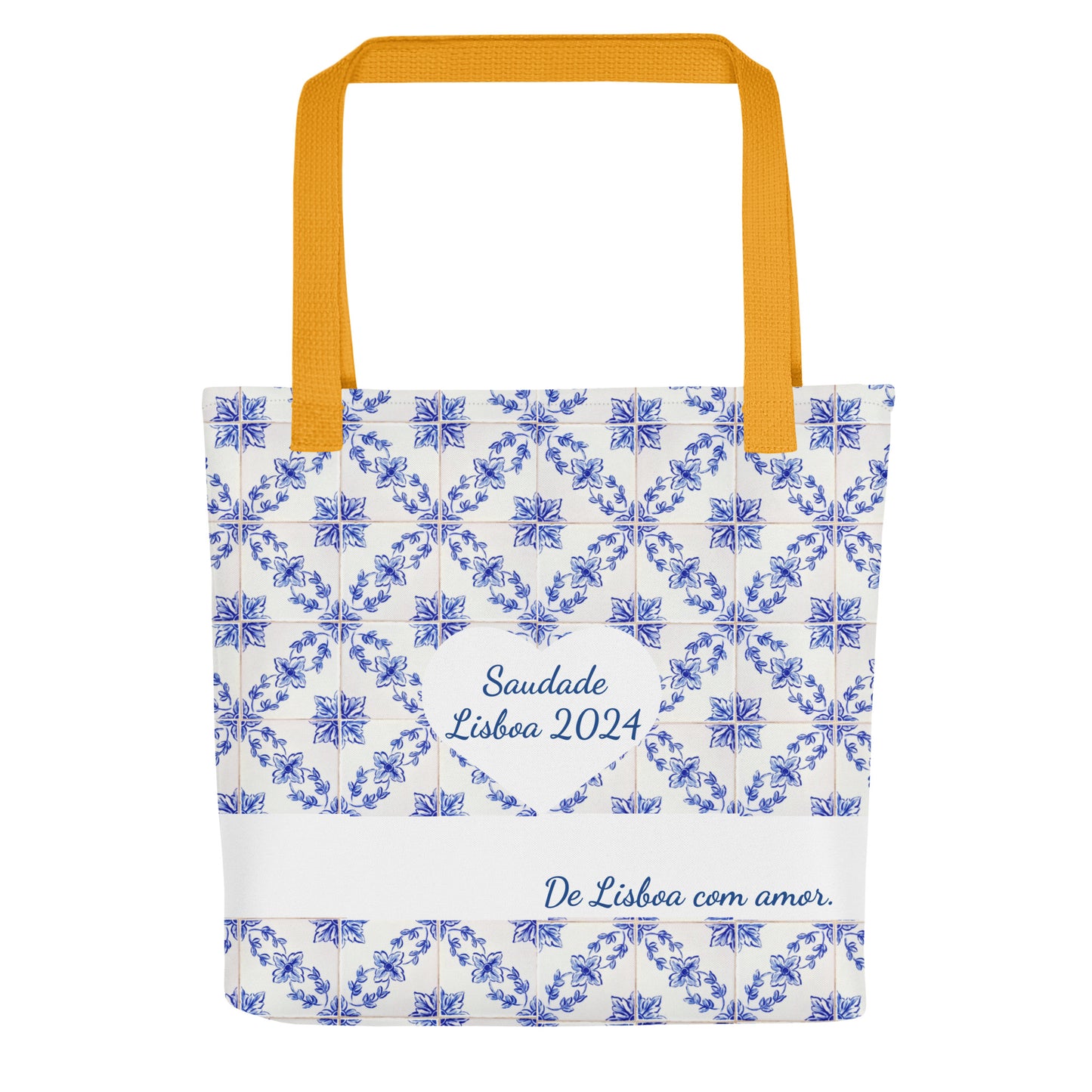 Tote Bag Azul e Branca - "Saudade, Lisboa 2024"