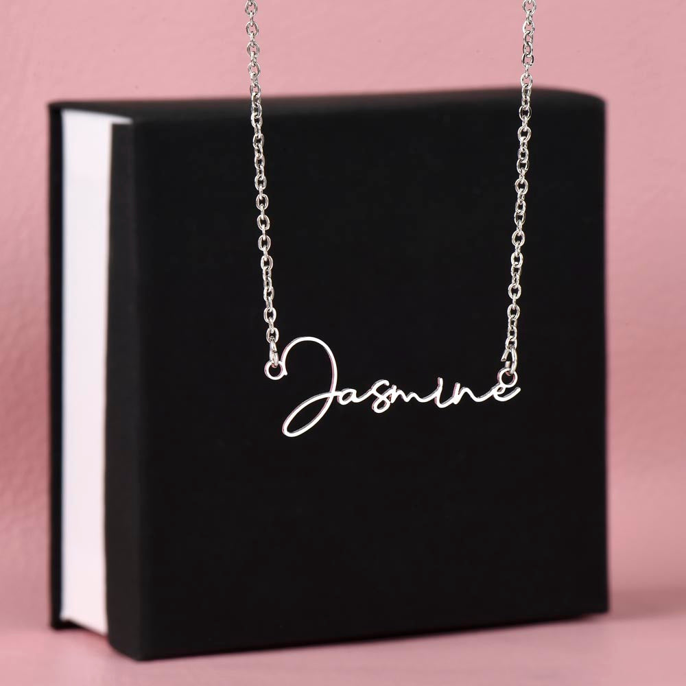 Colar Personalizado Estilo Assinatura com Nome - Aço Inoxidável ou Ouro 18K