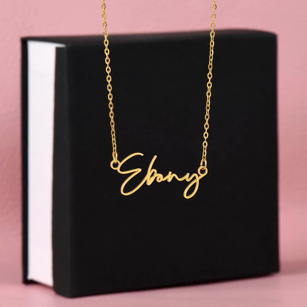 Colar Personalizado Estilo Assinatura com Nome - Aço Inoxidável ou Ouro 18K