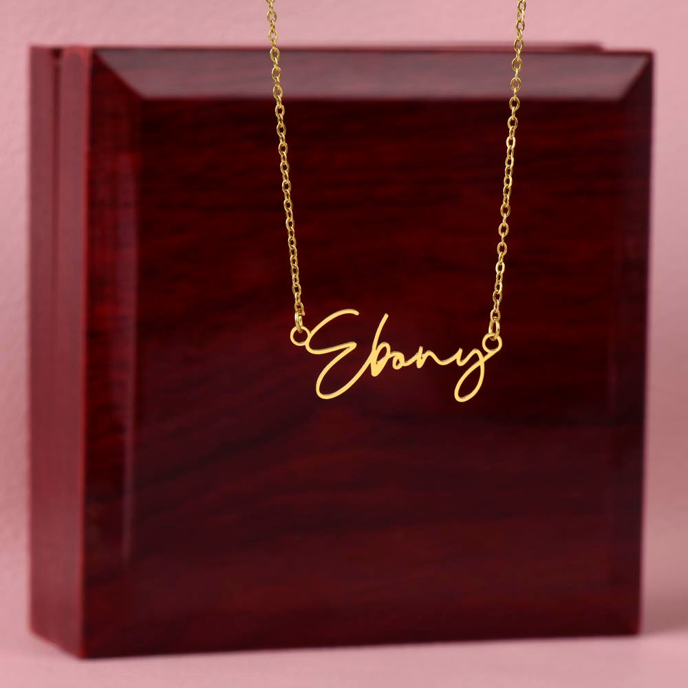 Colar Personalizado Estilo Assinatura com Nome - Aço Inoxidável ou Ouro 18K