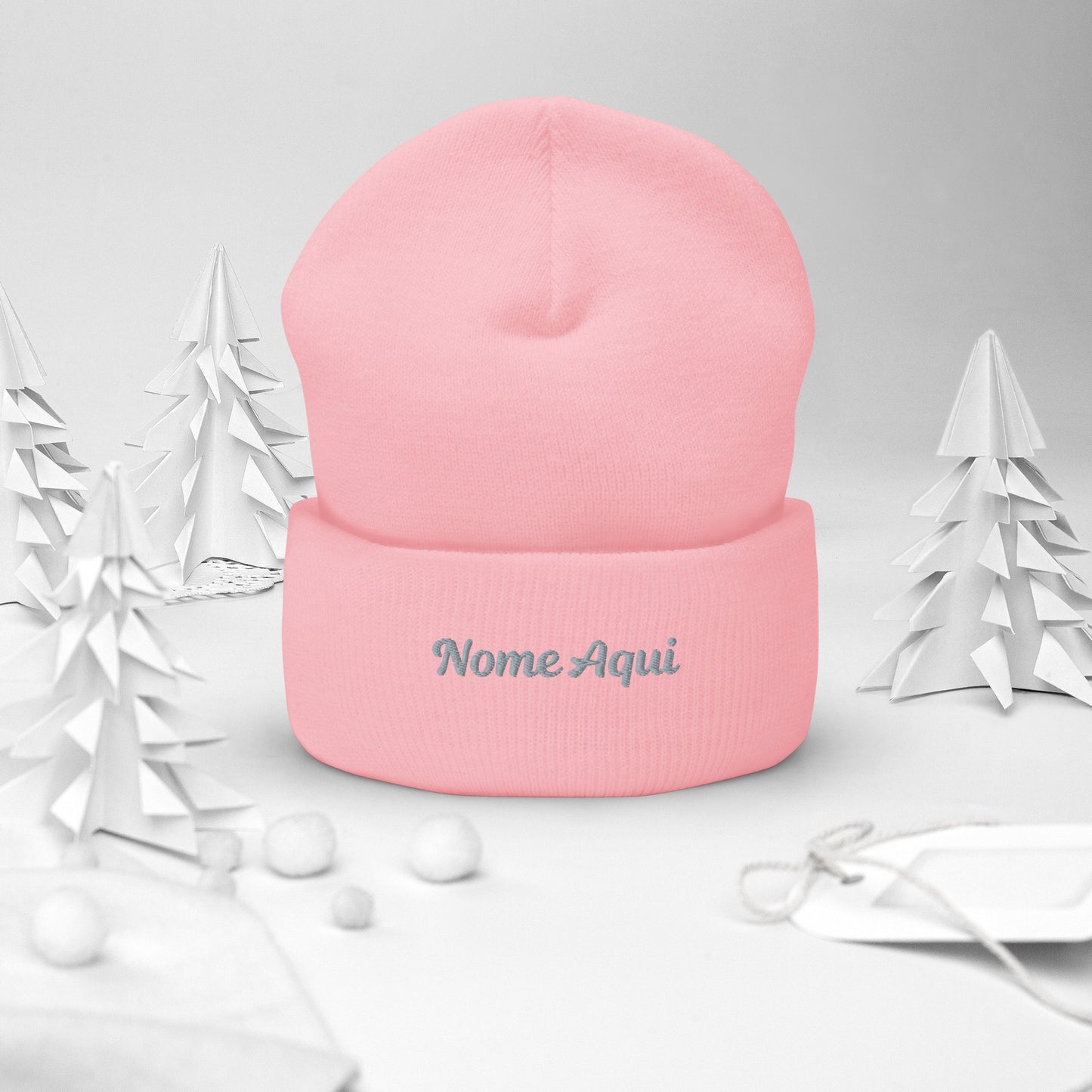 Gorro com Bainha Personalizado com Nome Bordado- Confortável e Elegante | Prendas Personalizadas