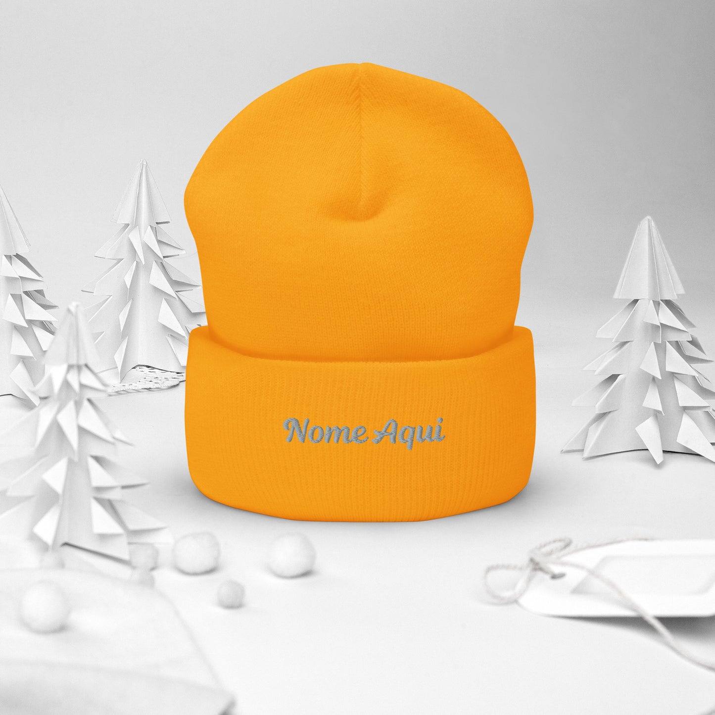 Gorro com Bainha Personalizado com Nome Bordado- Confortável e Elegante | Prendas Personalizadas