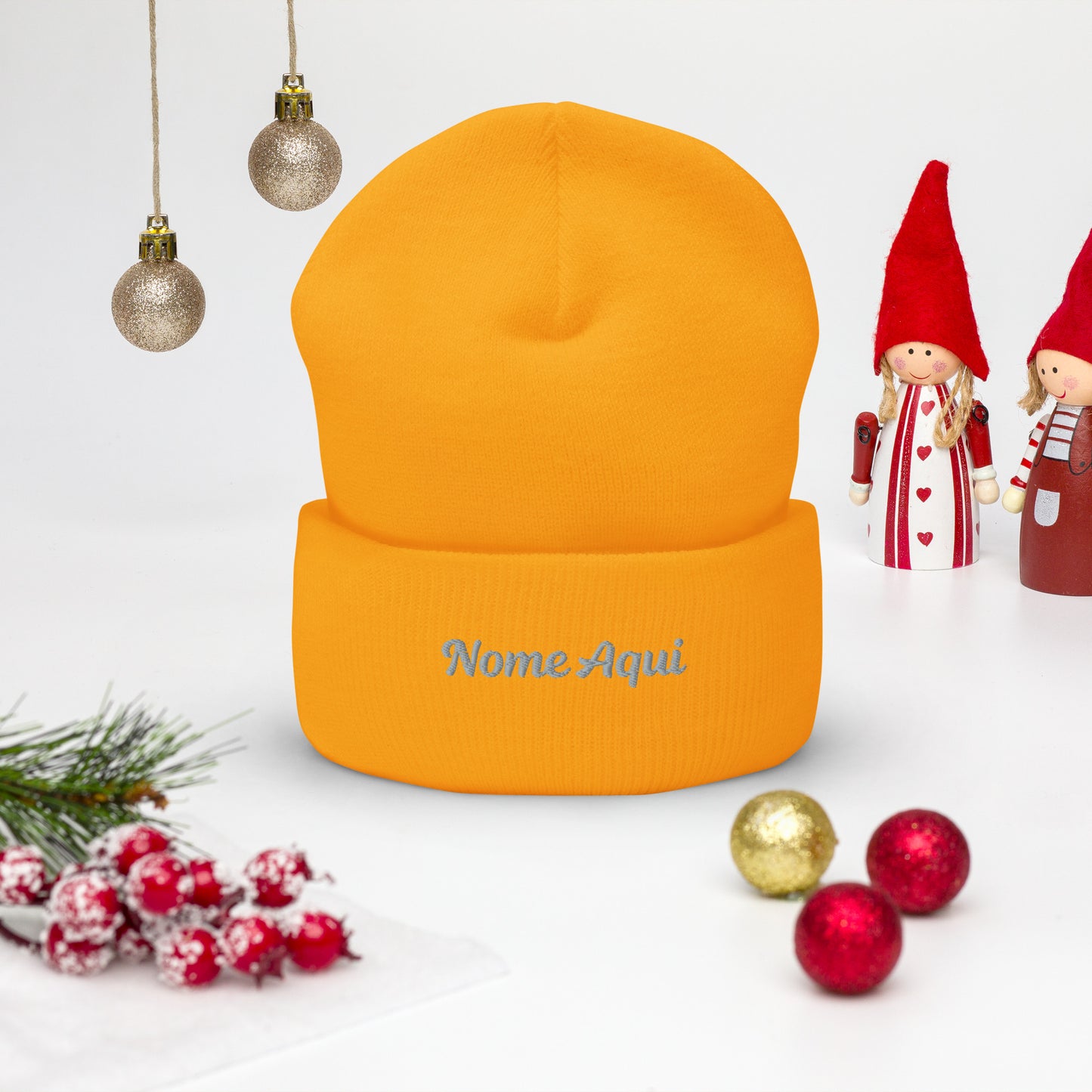 Gorro com Bainha Personalizado com Nome Bordado- Confortável e Elegante | Prendas Personalizadas