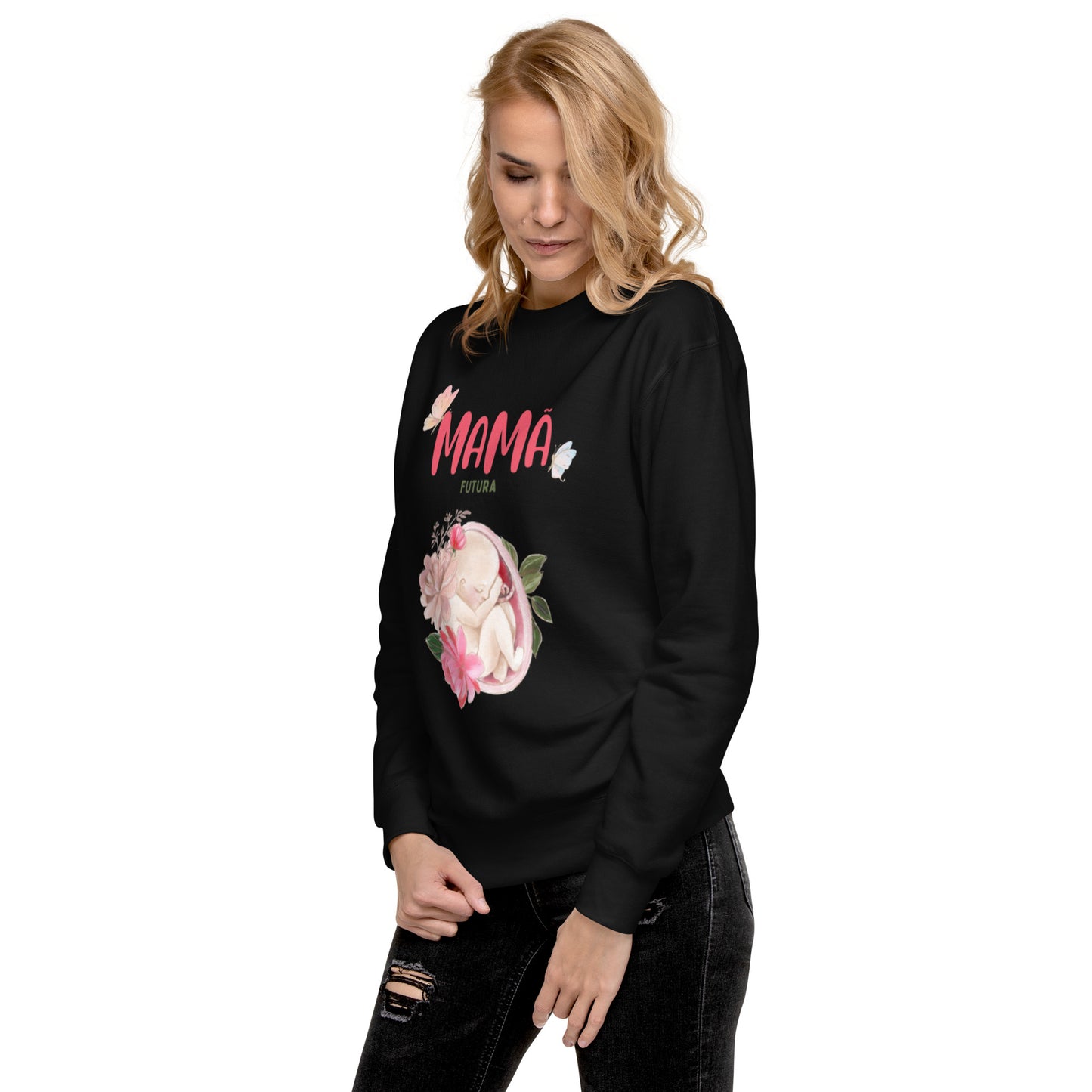 Sweatshirt Feminino Confortável para Futura Mamã | Prendas Personalizadas Portugal