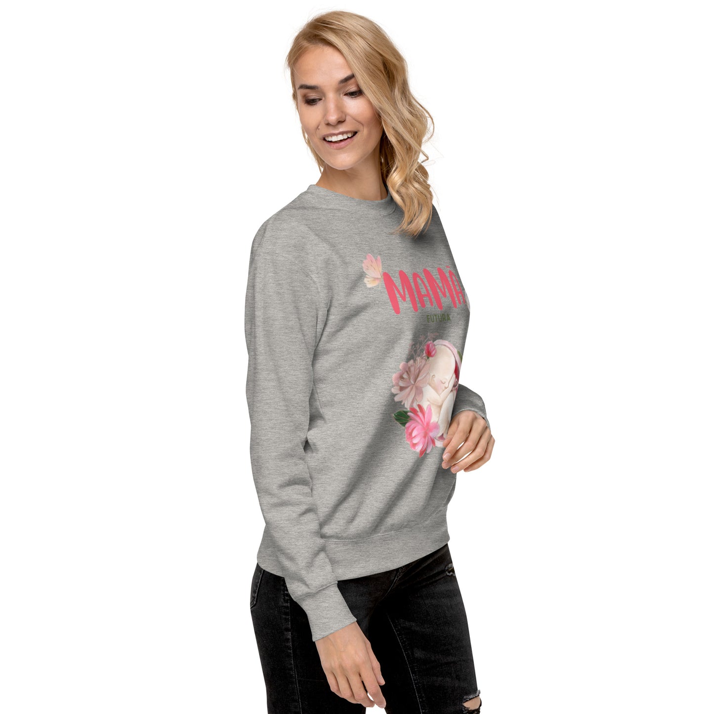 Sweatshirt Feminino Confortável para Futura Mamã | Prendas Personalizadas Portugal