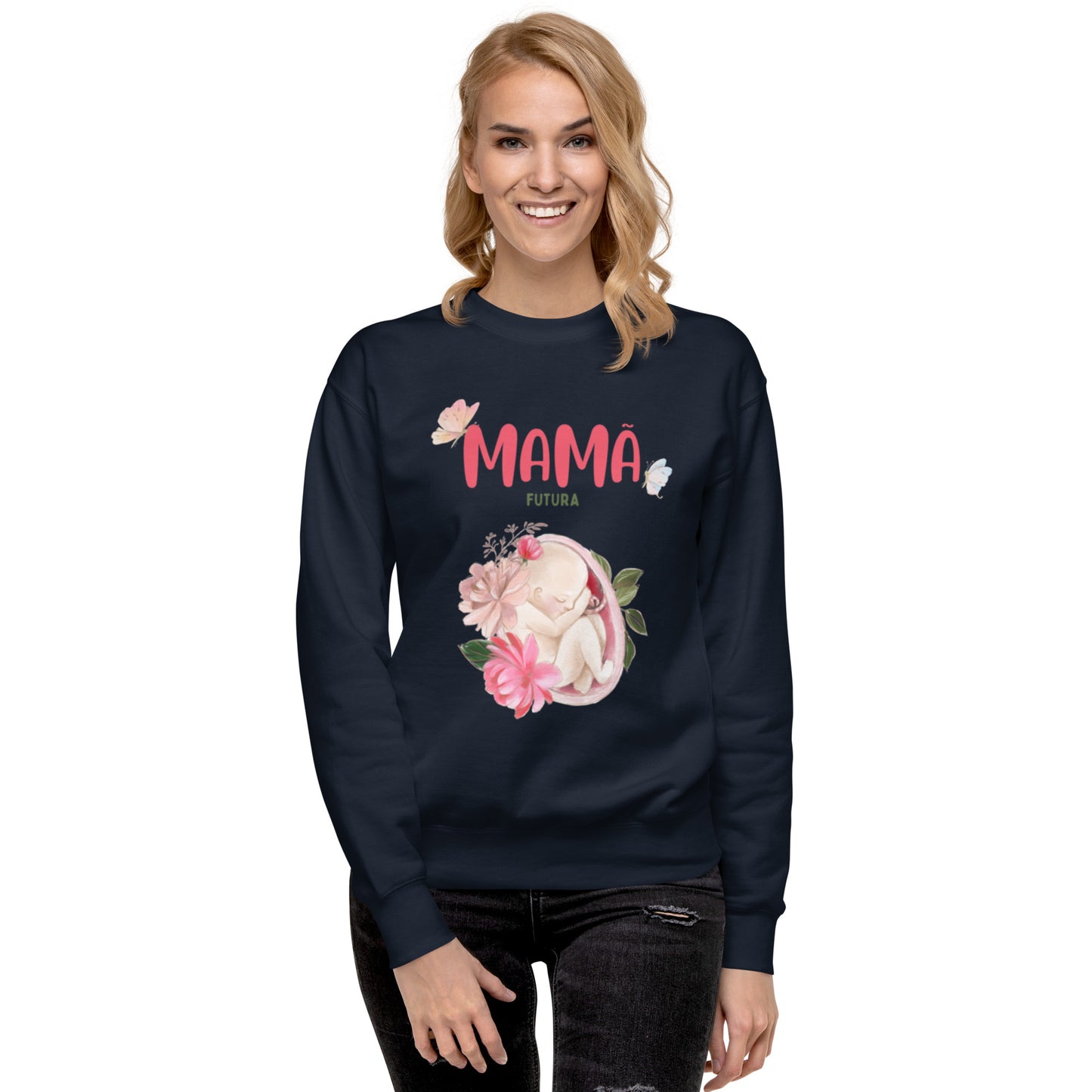 Sweatshirt Feminino Confortável para Futura Mamã | Prendas Personalizadas Portugal