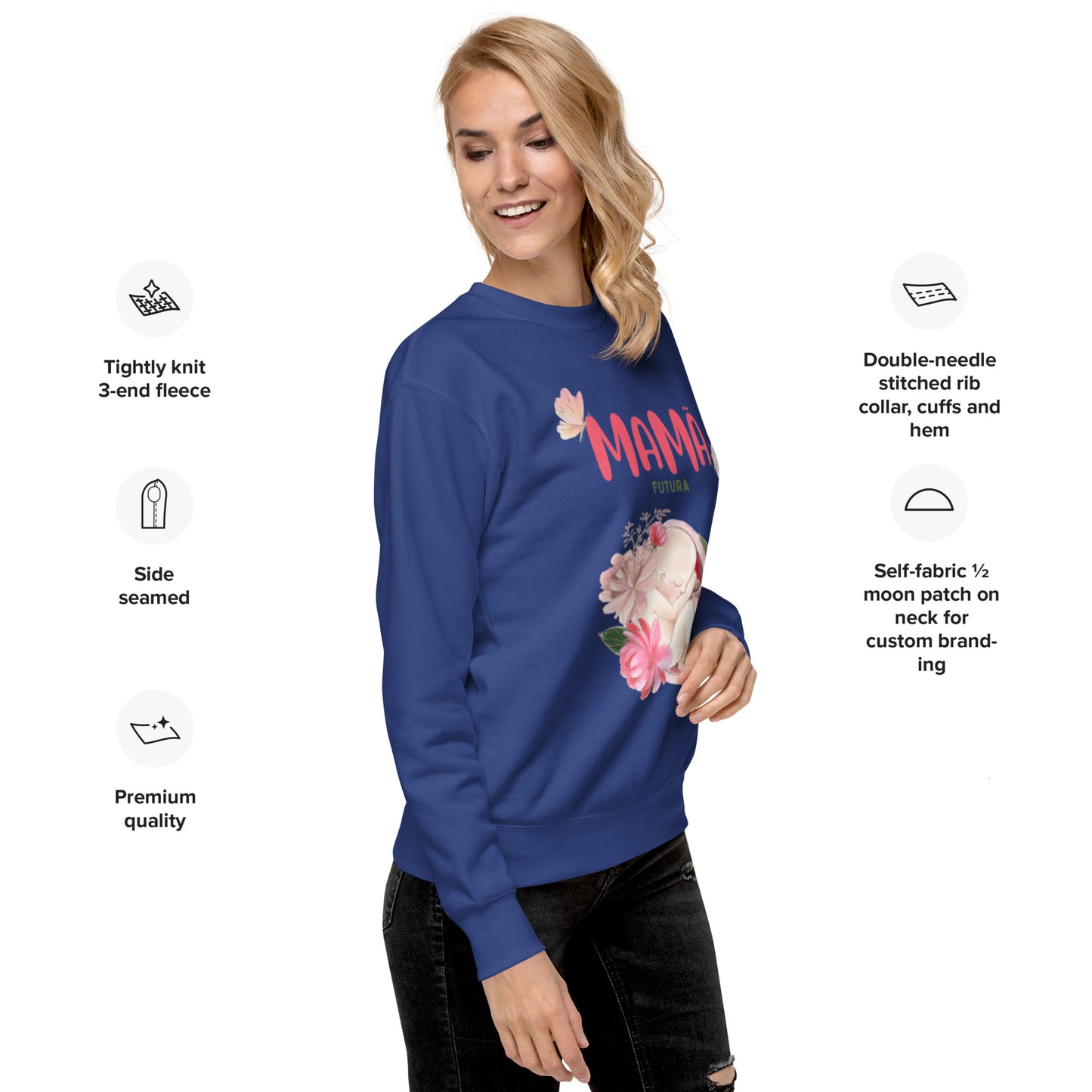 Sweatshirt Feminino Confortável para Futura Mamã | Prendas Personalizadas Portugal