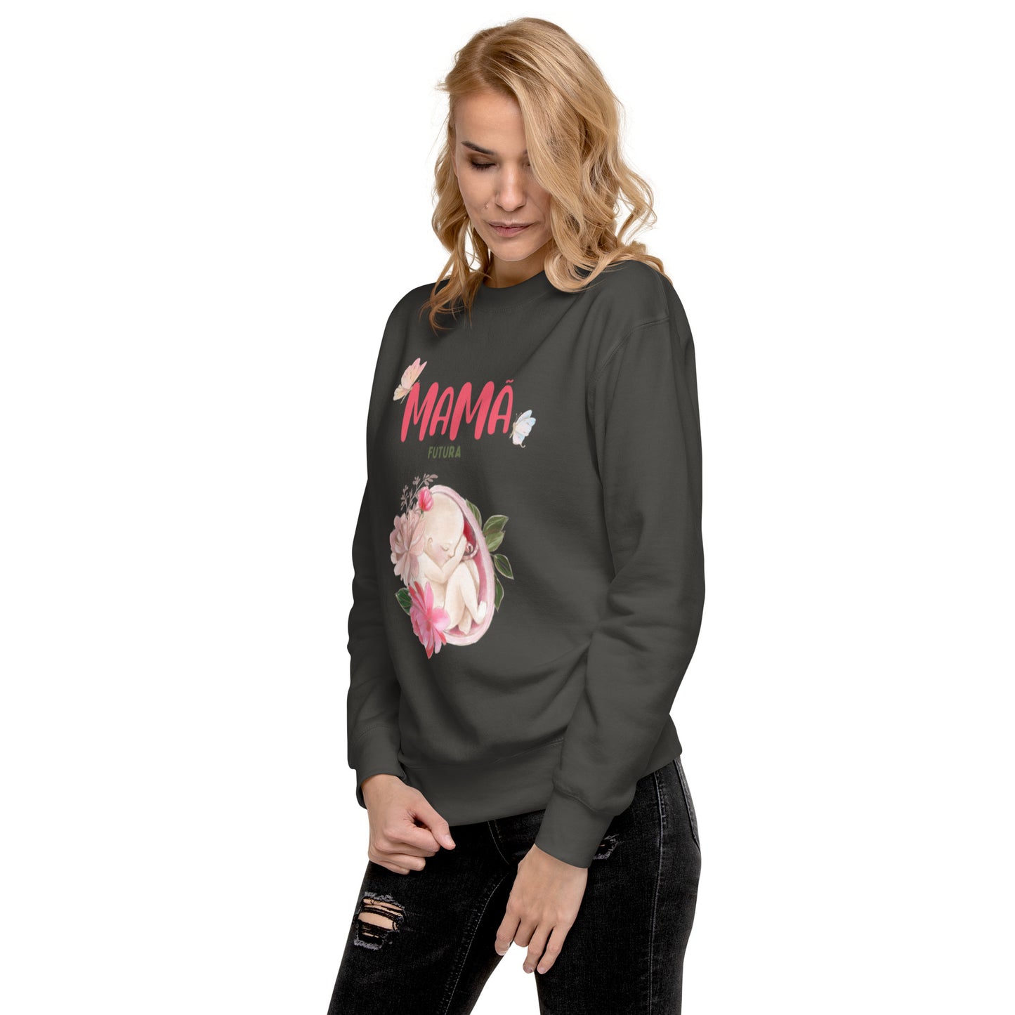 Sweatshirt Feminino Confortável para Futura Mamã | Prendas Personalizadas Portugal