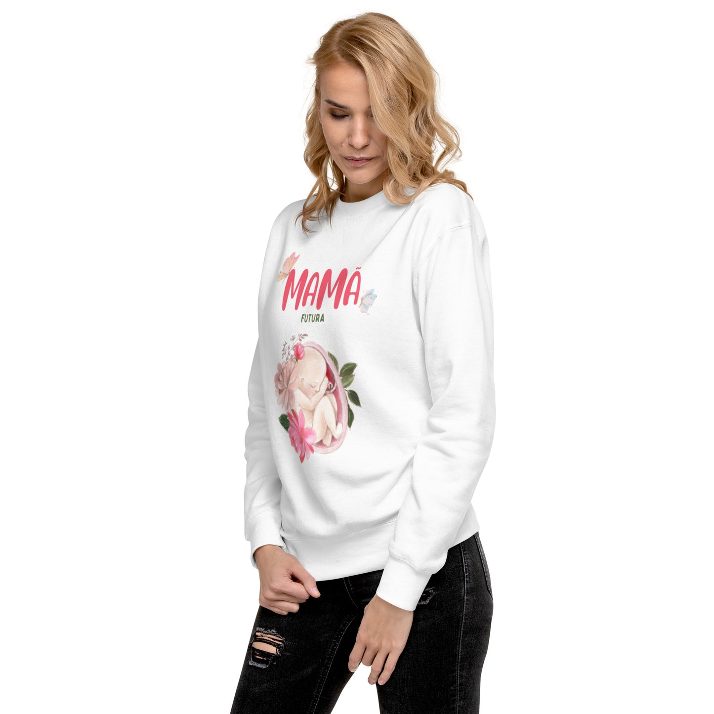 Sweatshirt Feminino Confortável para Futura Mamã | Prendas Personalizadas Portugal