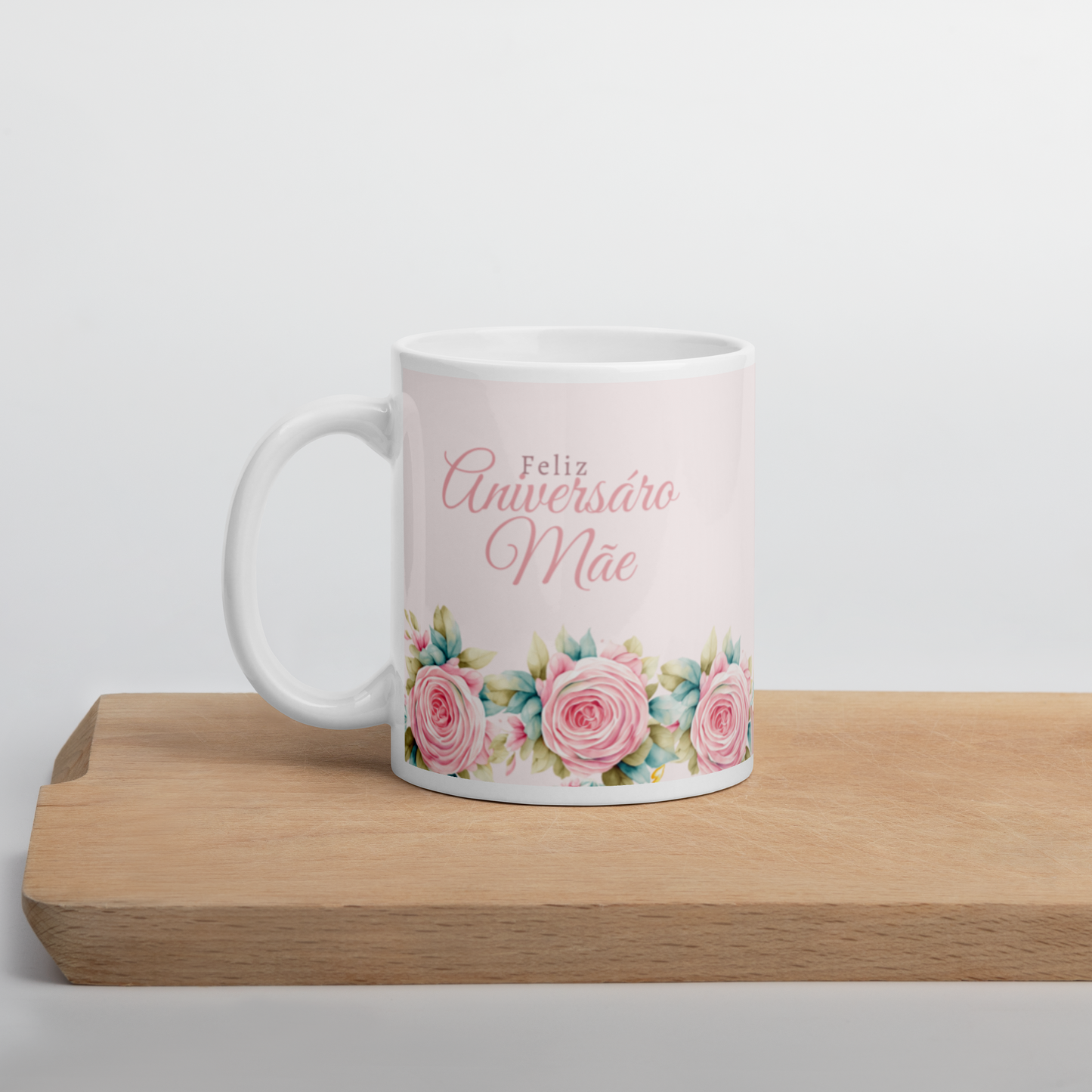 Caneca de Cerâmica "Feliz Aniversário, Mãe" | Presente Especial para Aniversário