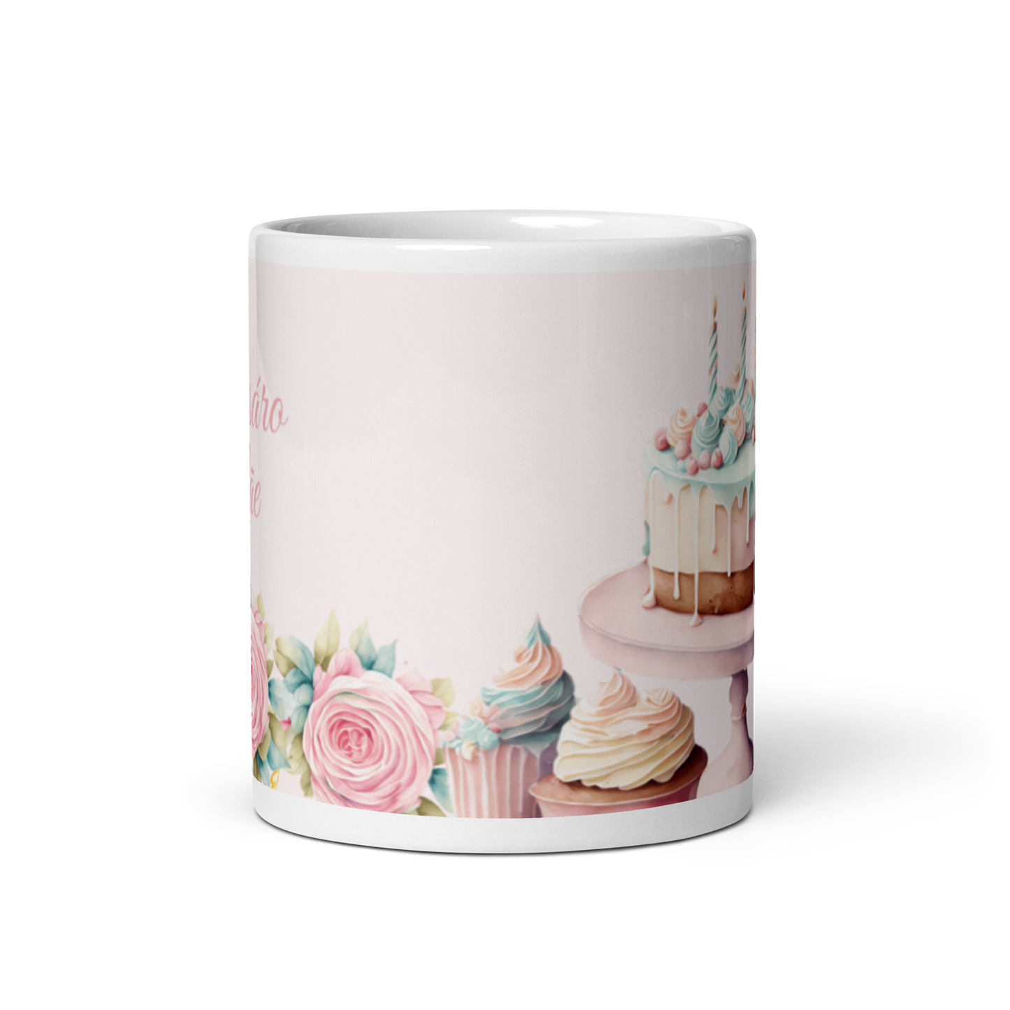 Caneca de Cerâmica "Feliz Aniversário, Mãe" | Presente Especial para Aniversário